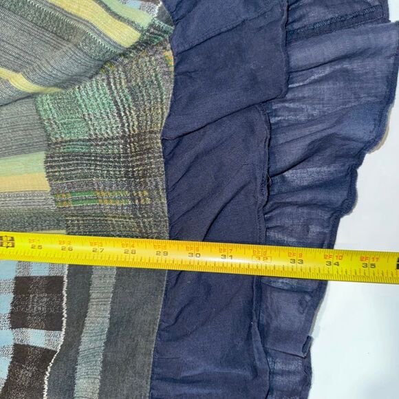 Free People Printed Agnes Dress | Patchwork Floral Boho Mini | Navy Multi | Medi - Picture 13 of 13